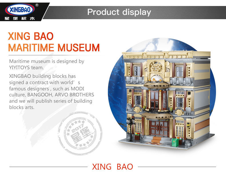 XingBao-01005-5052Pcs-Genuine-Creative-MOC-City-Series-The-Maritime-Museum-Set-Building-Blocks-Bricks-Toys-Model-DIY-Gifts-32833008942