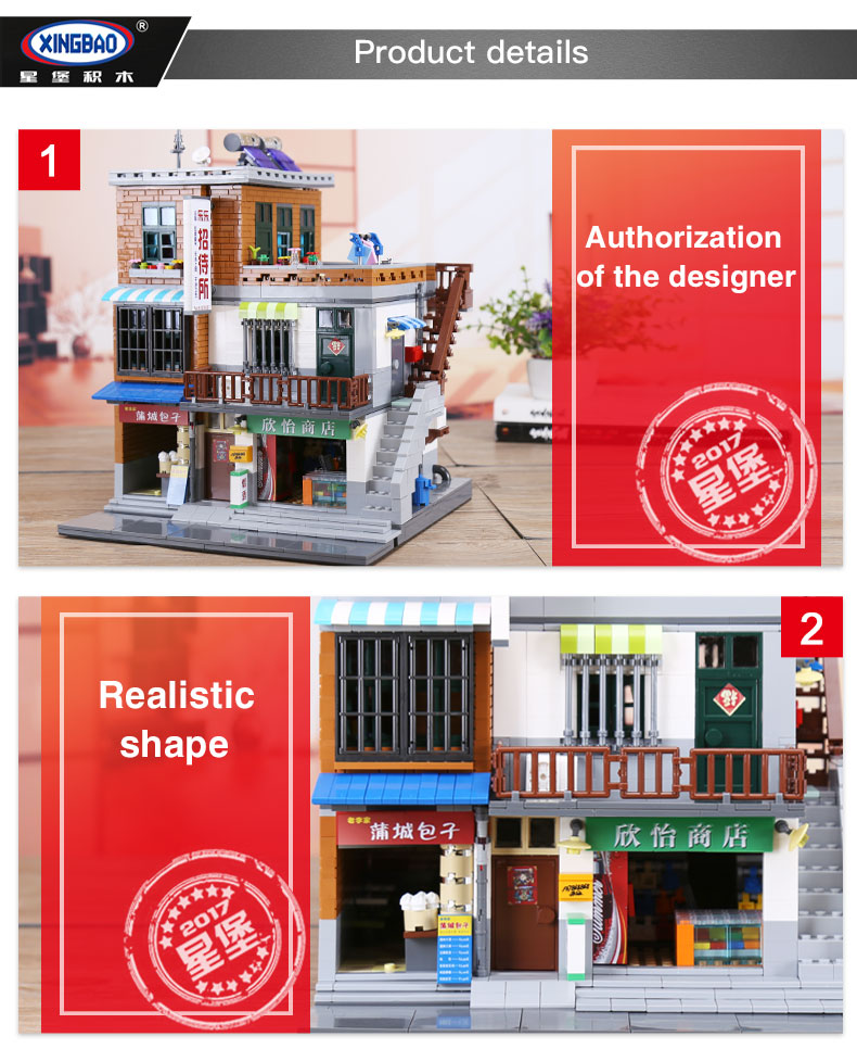 XingBao-01013-Genuine-Creative-MOC-City-Series-The-Urban-Village-Set-Building-Blocks-Bricks-Educational-legoing-Toys-Model-Gift-32831853380