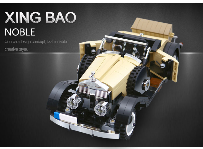 XingBao-03007-810Pcs-Creative-MOC-Technic-Series-The-Rolls-Royce-Noble-Set-Children-Educational-Building-Blocks-Bricks-Toy-Gift-32806910985