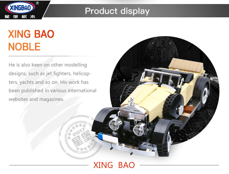 XingBao-03007-810Pcs-Creative-MOC-Technic-Series-The-Rolls-Royce-Noble-Set-Children-Educational-Building-Blocks-Bricks-Toy-Gift-32806910985