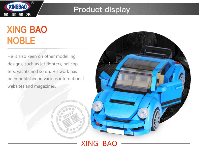 Xingbao-03015-944Pcs-New-Genuine-Creative-MOC-Technic-Series-The-Beetle-Car-Set-Children-Educational-Building-Blocks-Bricks-Toys-32818016904