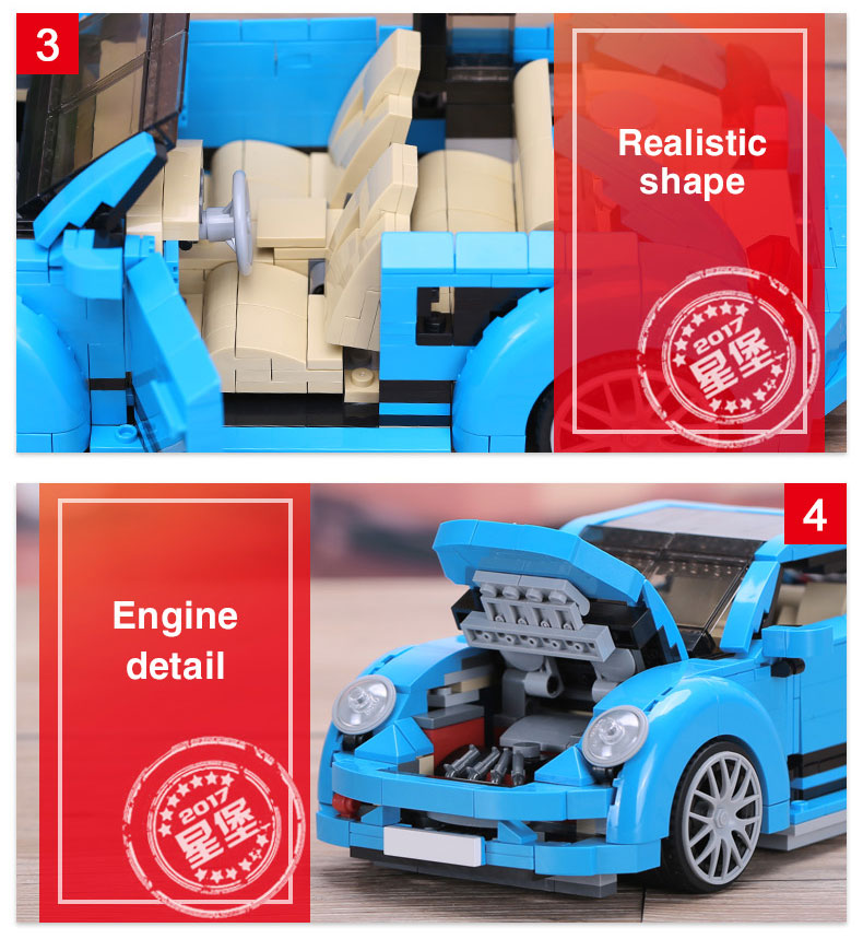 Xingbao-03015-944Pcs-New-Genuine-Creative-MOC-Technic-Series-The-Beetle-Car-Set-Children-Educational-Building-Blocks-Bricks-Toys-32818016904