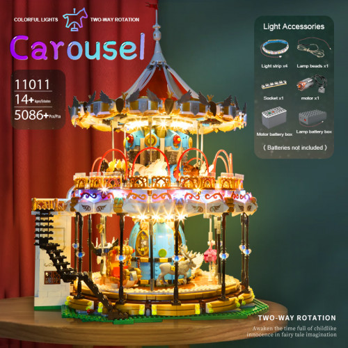 11011 MOULD KING  The Land Carousel Playground  | HOUSE