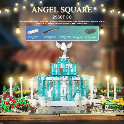 16003 MOULD KING The Angel Square Model With Led Light  | HOUSE