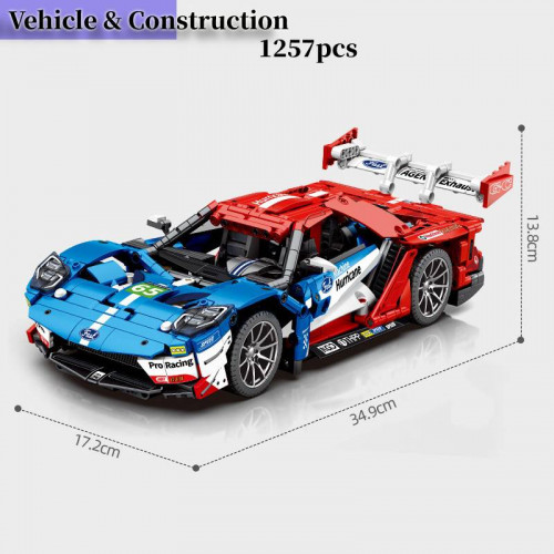 THE BLUE RED RACING CAR WITH REER WING 1:14 | SPORT CAR