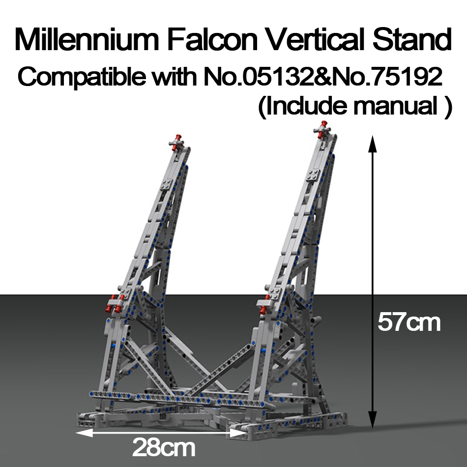 MOC-Millennium-Falcon-Vertikale-Display-Staumlnder-Kompatibel-mit-No-05132-und-No-75192-Ultimative-sammler-Modell-mit-Papier-Manuelle-32872090121